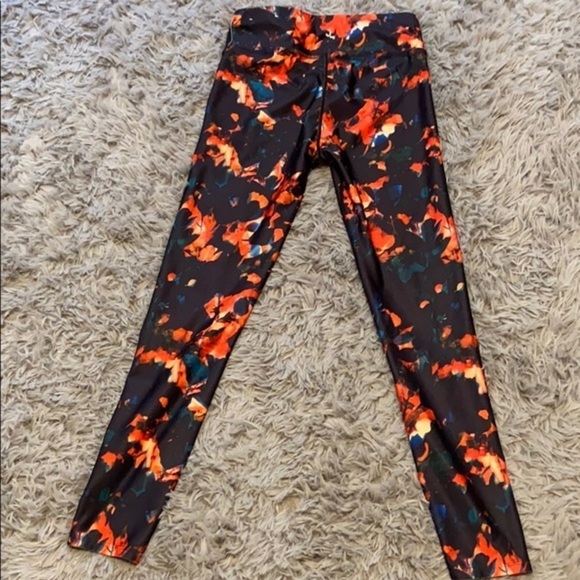 Joy Lab Women’s Black Yoga Workout Running Leggings Multi Colored Print SMALL - Picture 9 of 9